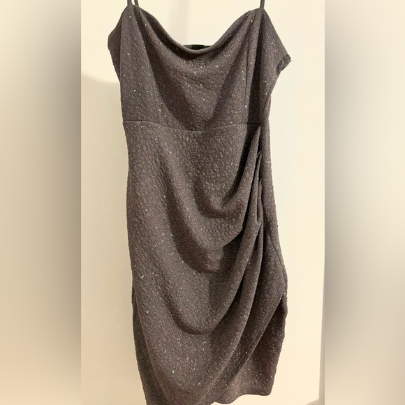 Windsor Shine On Ruched Glitter Mini Dress - Picture 2 of 3